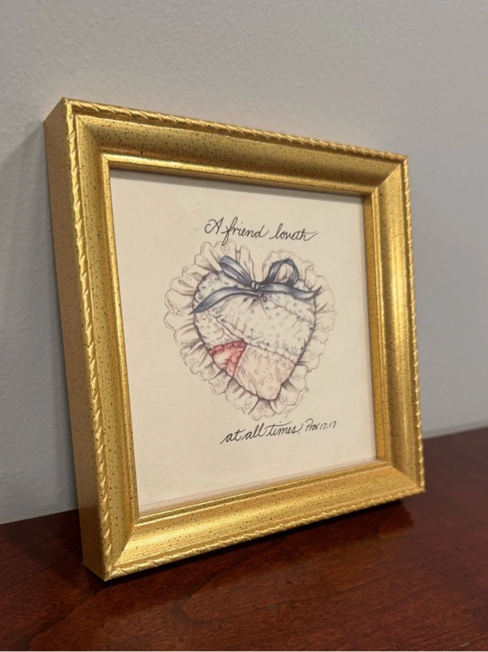 Framed Art - A Friend Loveth At All Times Proverbs 17:17
